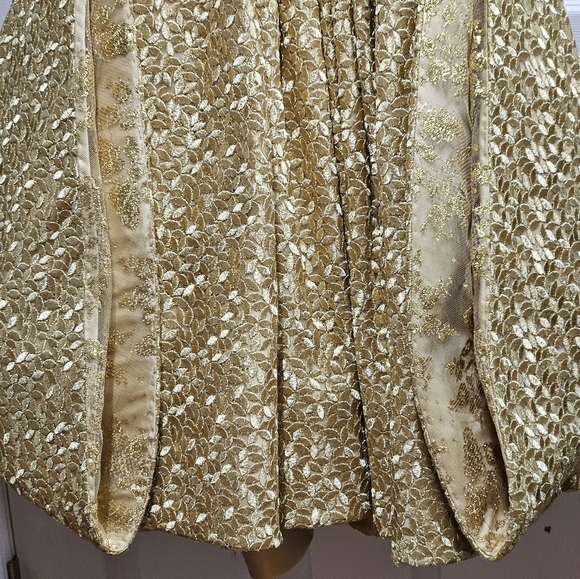 Rafael Cennamo Gold dress/gown sz4 - Picture 7 of 8